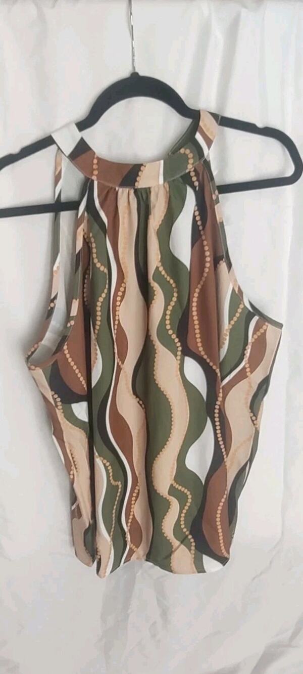 Women's Sleeveless Blouse High neck Plus Size NWOT